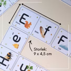 Bokstavsdomino - koppla versaler med gemener