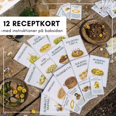 Vår i uteköket - receptkort, menyer & uppdragskort
