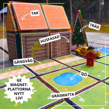 Motiv till magnetplattor -  vägar, hus, vägskyltar & naturmiljöer