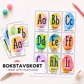 Bokstavskort - med affirmationer