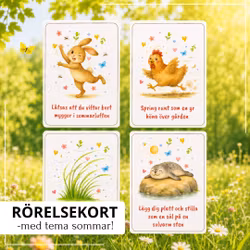 Rörelsekort - med tema sommar!