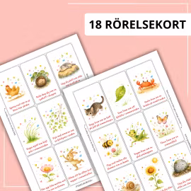 Rörelsekort - med tema sommar!