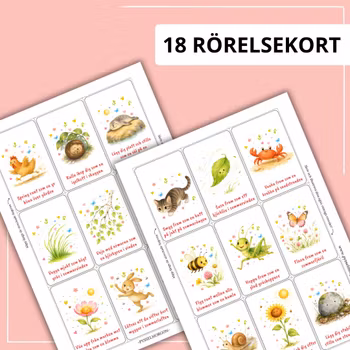 Rörelsekort - med tema sommar!