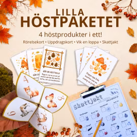Lilla höstpaketet – rörelse, uppdrag & naturlek