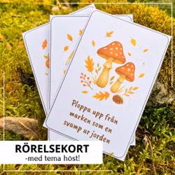 Rörelsekort med hösttema – 18 kort