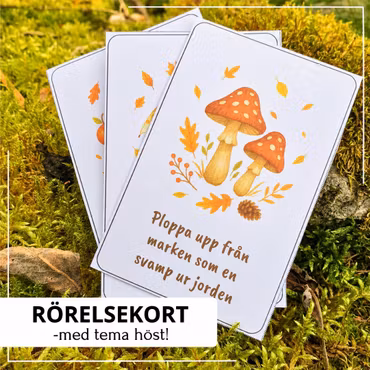 Rörelsekort med hösttema – 18 kort