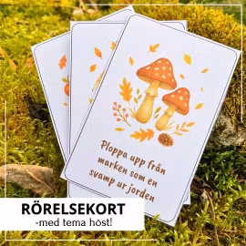 Rörelsekort med hösttema – 18 kort