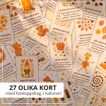 Uppdragskort med hösttema – 27 uppdrag