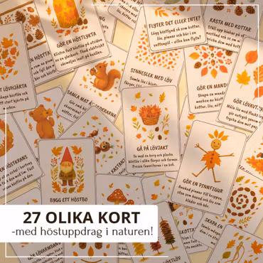 Uppdragskort med hösttema – 27 uppdrag