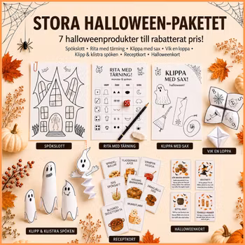 Stora Halloween-paketet – 7 pyssel, lekar & aktiviteter