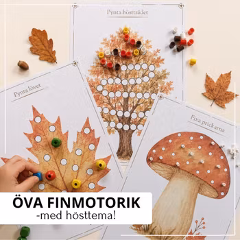 Öva finmotorik – hösttema