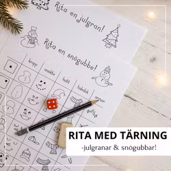 Rita med tärning - julpyssel