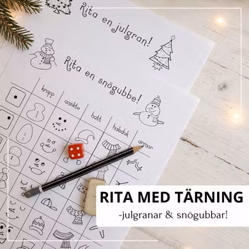 Rita med tärning - julpyssel