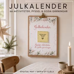 Julkalender med aktiviteter & goda gärningar