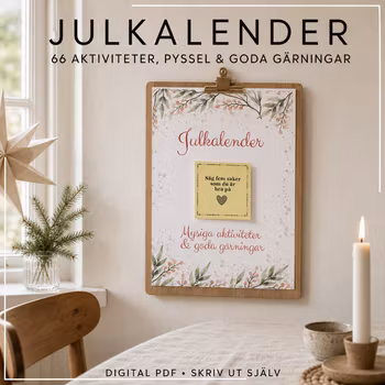 Julkalender med aktiviteter & goda gärningar
