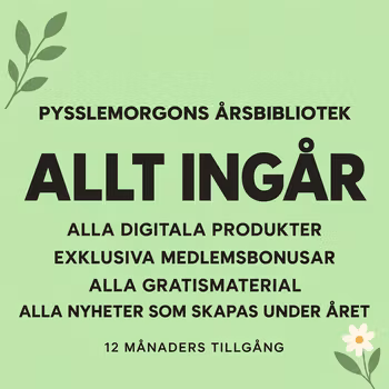 Pysselmorgons årsbibliotek – 12 månaders tillgång