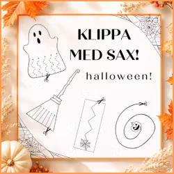 Klippa med sax - tema halloween