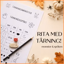 Rita med tärning - halloweenpyssel