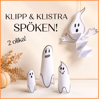 Klipp & klistra spöken - mallar