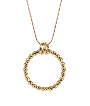 Astrid & Agnes TWIST Långt Halsband Guld