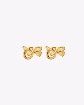 Drakenberg Sjölin LE KNOT DROP STUDS GOLD