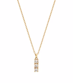 Edblad Bar Sparkle Necklace Gold