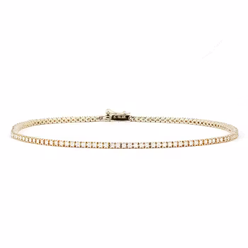 Engelbert1920 Diamond Line Tennis Bracelet Yellow Gold