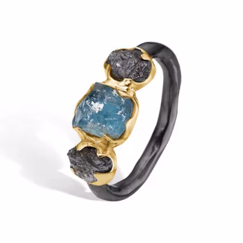 By Birdie Ring Mera Raw Aqua