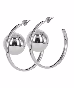 Astrid & Agnes ESSIE Hoops Örhängen Stål