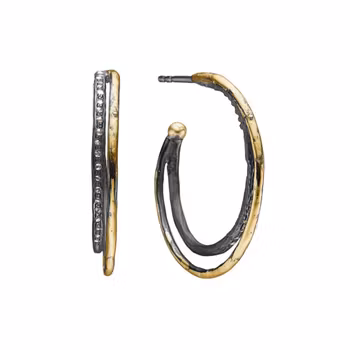By Birdie Ears Bouvier Golden Pavé Creol Ø35