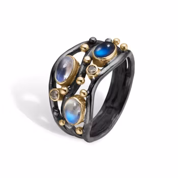 By Birdie Ring Nautilos Blue