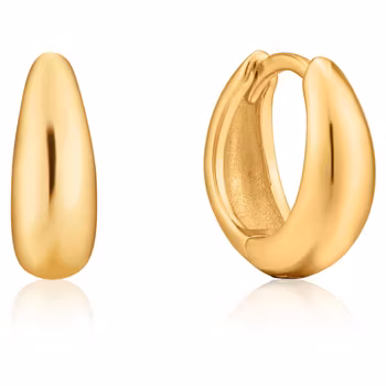 ANIA HAIE LUXE HUGGIE HOOP EARRINGS