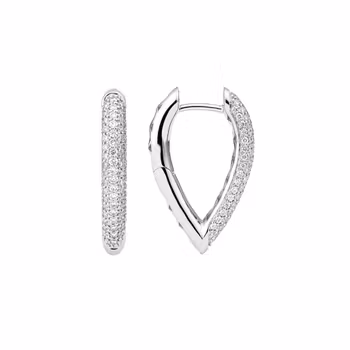 Engelbert1920 Drop Link Earrings Small Diamond Pavé 21 mm