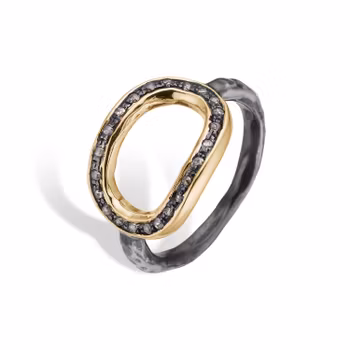 By Birdie Silhouette Pavé Ring