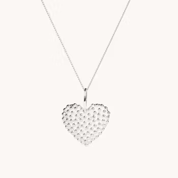 Emma Israelsson DEW HEART NECKLACE SILVER-45cm