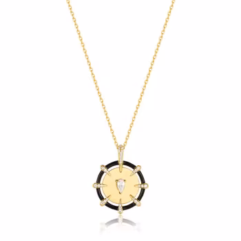 ANIA HAIE NECKLACE SPARKLE POINT MEDALLION