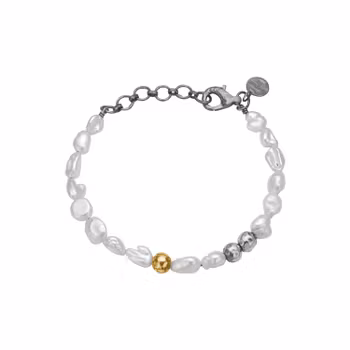 By birdie Soul White Keshi Pearl Armband