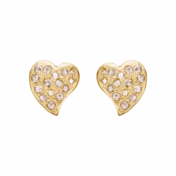 By Birdie Zenith Heart Pavé Örhängen