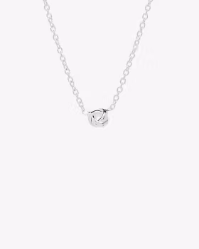 Drakenberg Sjölin LE KNOT FLAT DROP NECKLACE SILVER