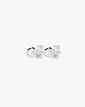 Drakenberg Sjölin LE KNOT FLAT DROP STUDS SILVER