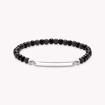Thomas Sabo Rebel at Heart ARMBAND MED BEADS AV OBSIDIAN