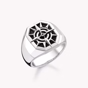 Thomas Sabo RING KOMPASS SVART