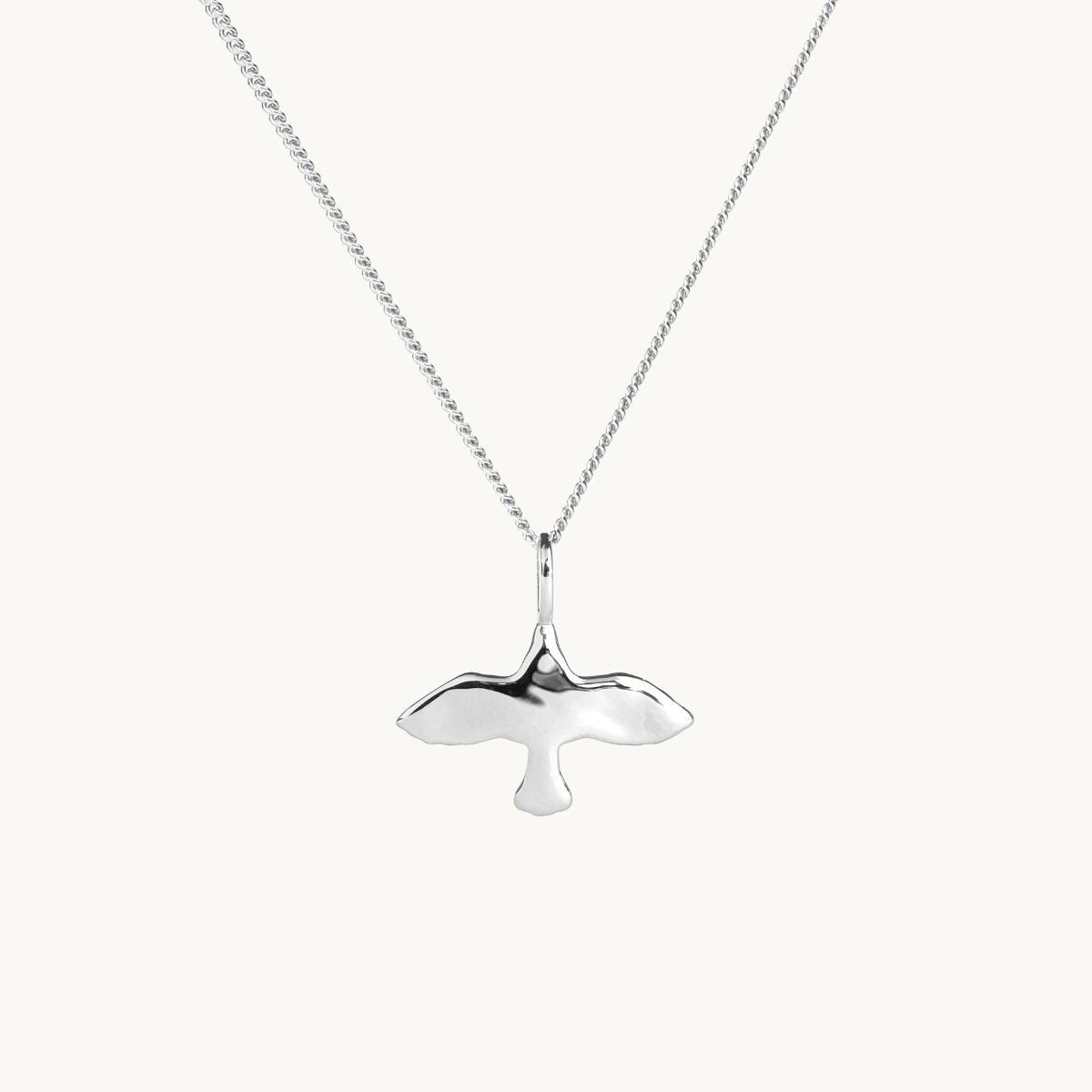 Emma Israelsson MINI ORGANIC DOVE NECKLACE SILVER - 45cm