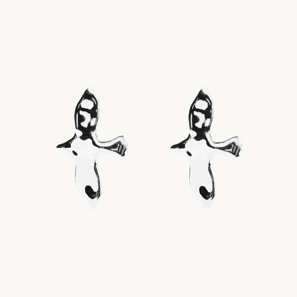 Emma Israelsson ORGANIC DOVE EARRINGS L SILVER