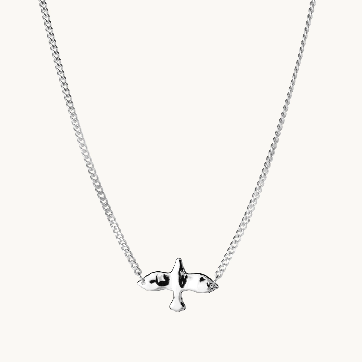 Emma Israelsson ORGANIC DOVE CURB NECKLACE SILVER