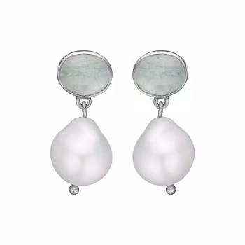 By Birdie Siv Raw Aqua Pearl ørestikkere