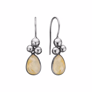 By Birdie Rose Buds Drop Rutile Quartz ørehængere