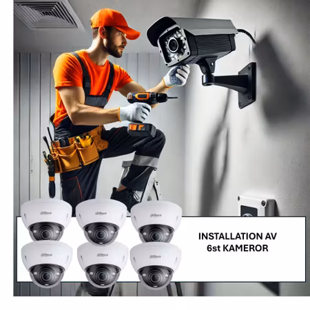 Köp till installation 6st kameror