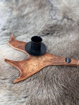Renhornsljusstake
