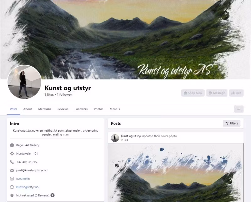 Vi er på Facebook
